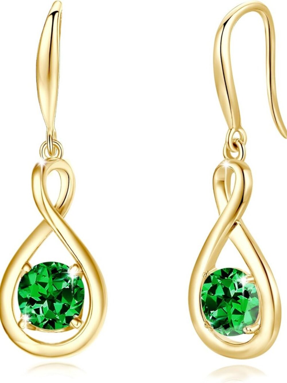 Dainty Infinity Dangle Drop Earrings in 925 Sterling Silver - Elegant Jewelry